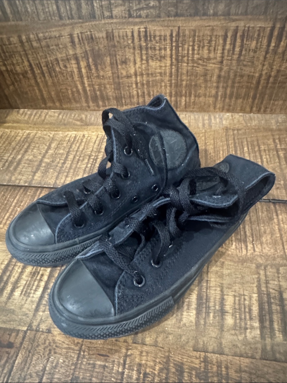Converse Kids Black High-Top Canvas Sneakers